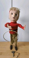 Vintage Schuco Hula Hoop Girl 983 seltenes Stoffgesicht Mädchen, 60er Jahre Germany