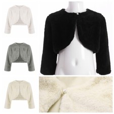 DE Mädchen Kunstpelz Jacke