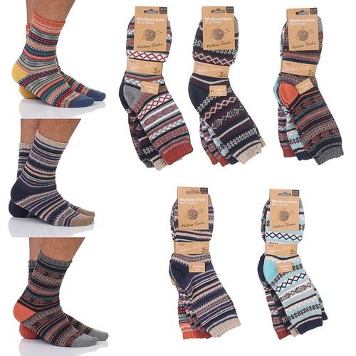 Paar herren wollsocken - 3/6,