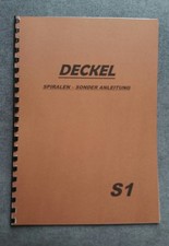 DECKEL S1, Betriebsanleitung