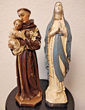 Marienstatue & Statue des heiligen Antonius mit dem Jesuskind - Vintage