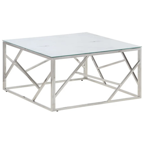 Couchtisch silbern edelstahl - couchtisch,