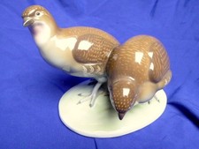 Alte " Fraureuth /Sachsen " Rebhühner /Rebhuhn Porzellan Figur, Entw. Carl Nacke