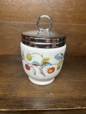 Eierkocher, Royal Worcester Egg Coddler Schmetterling & Erdbeere