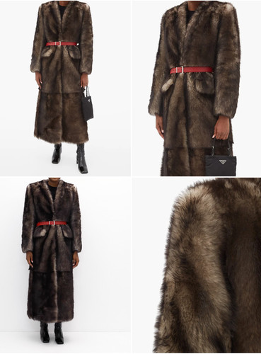 Prada lammfellmantel mit - prada,