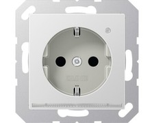 Jung A 1520-O AL LNW Steckdose mit LED-Orientierungslicht + Helligkeitssensor + 
