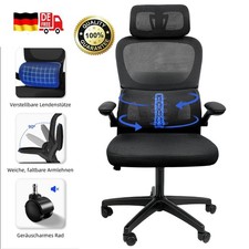 Bürostuhl ergonomisch 200kg schreibtischstuhl drehstuhl klappbaren Armlehnen DHL