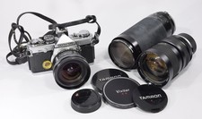 alte OLYMPUS OM2 N SLR Kamera analog mit 3 Objektive & Kameratasche