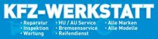 PVC Werbebanner Banner Plane "KFZ Werkstatt Reparatur Wartung" mit Ösen, 