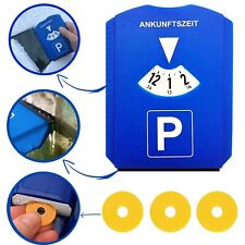 Parkscheibe Parkuhr mit Eiskratzer, Gummilippe und 3x Einkaufswagenchip