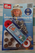 6  Prym Nähfrei- Druckknöpfe perlmutfarbig G Jersey d=12mm rostsicher ART 390163