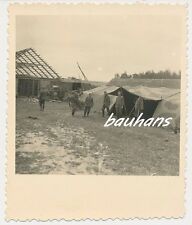 Foto Wehrmacht Tarnzelt camo LKW-DRK-Kennung  2.WK  (a233)