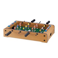 Tischkicker klein Tischfußball Kicker-Tisch Mini-Fußballtisch robust Holzoptik
