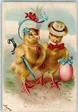 10688229 - vermenschlicht Strohhut Regenschirm Huhn