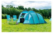 Camptime Uranus 6 Tunnelzelt hellblau für 6 Personen Familienzelt Camping