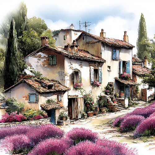 Wandbild lavendel provence - wandbild,