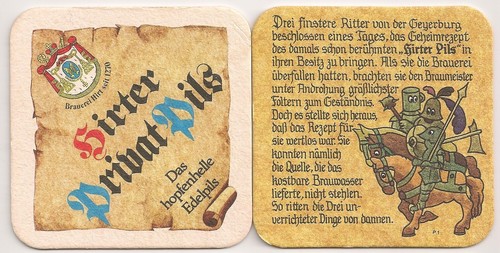 Hirter bier alter bierdeckel - hirter,