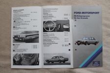 32B 709 Ford Motorsport RS Granada Zubehör Spoiler Fahrwerk Sitze usw Prospekt