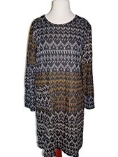 GUDRUN SJÖDEN Damen Kleid Strickkleid mit Tasche Baumwolle Gr. L