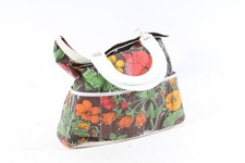 Alte Tasche Shopper Retro Flowerpower 70er Jahre Kult Handtasche braun Blumen