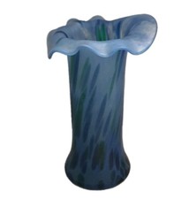 Vase - blau/grün  - oben geschwungen (RGS)