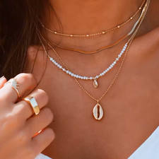 Damen Halskette 4er Set