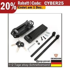 Fahrrad Schloss Faltschloss + Halterung Sicherheitsstufe 15 + 3x Schlüssel