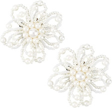 1 Paar Schuhclips Mit Perlen