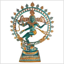 Shiva Nataraja Messing türkisgold 23kg 83cm Ganesha Rama Krishna