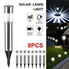 8x Edelstahl Solarleuchte