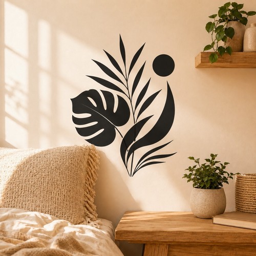 Wandtattoo monstera blätter - wandtattoo,