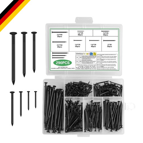 290 stück stahlnägel set - 290,
