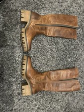 Echtleder Stiefel braun –