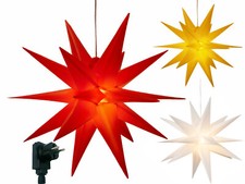 LED Weihnachtsstern Timer Innen Außen Weihnachts-Deko Stern Advent 3D Stern