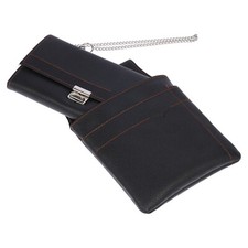 Große Leder Optik Gastro Kellnerbörse Portemonaie mit Kette Holster Herren