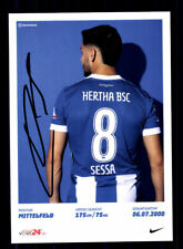 Kevin Sessa  Autogrammkarte Hertha BSC Berlin 2024-25 Original Signiert