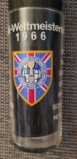 WM 1966 ENGLAND GLAS Maskottchen WILLIE, Namen der Länder, 0,2 l, 12,5 cm SELTEN