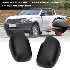 2x Matte Black Mirror Caps