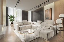 XXL Sofa Große Wohnlandschaft RAVELLO VIII Farbe wählbar TOP Qualität IM Sofa
