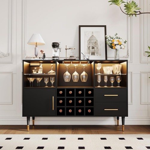 Bar cabinet wine rack - w/,