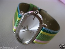  MC -  Damenuhr - Textilarmband -Ziffer.weiß - NEU