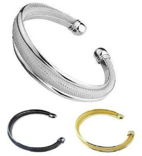 Armreif Armreifen Schlangen - Armband Chirugenstahl versilbert 925 gedreht neu