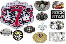 Gürtelschnalle Buckle BIKER Rockabilly Poker Gürtel Schnalle RIESEN AUSWAHL 