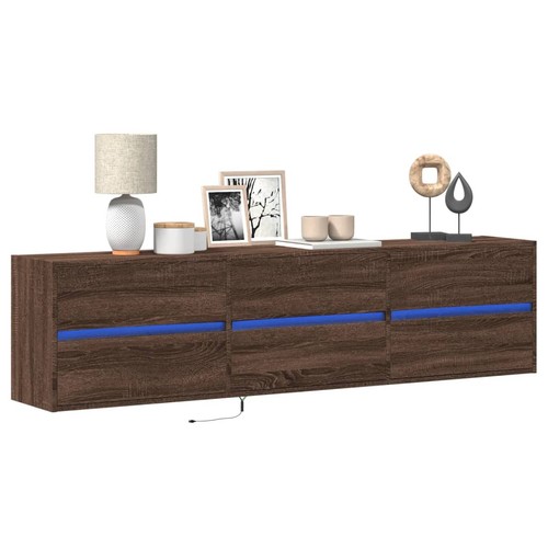 Wandschrank mit led - tv-wandschrank,