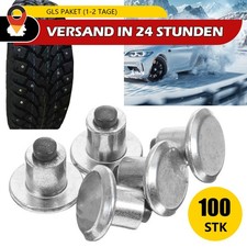 100x Reifen Schnee Anti-Rutsch Spike Flache Bolzen Für Auto Motorrad 6.5x5.7 mm