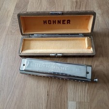 Hohner Mundharmonika Chromonika III Chromatische Mundharmonika mit Etui Vintage
