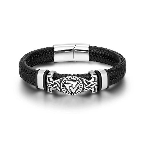 Vintage viking lederarmband - vintage,