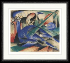 Träumendes Pferd nach Aquarell von Franz Marc Poster  Faks_Plakatwelt 1113