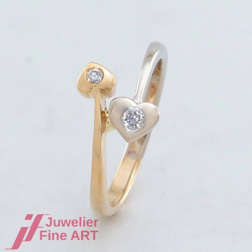 Ring herzform mit 2 - -,