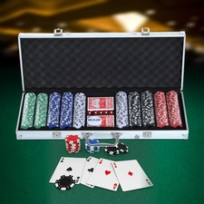 Homcom pokerkoffer pokerset - pokerkoffer,